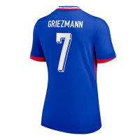 Camisa de Futebol França Antoine Griezmann #7 Equipamento Principal Mulheres Europeu 2024 Manga Curta